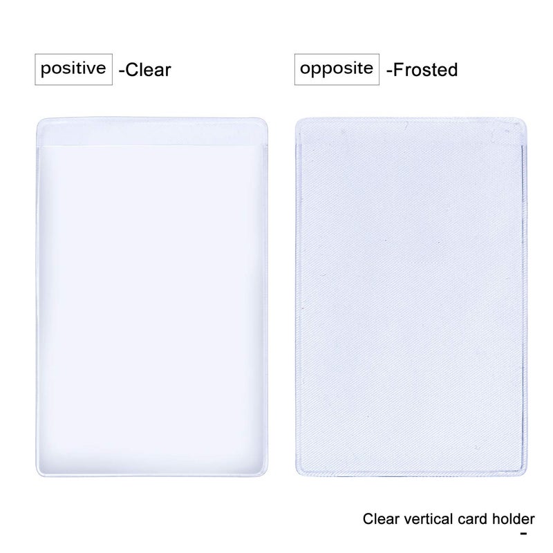 BronaGrand 20pcs Transparent Vertical ID Credit Card Holder Business Card Protector Sleeves - Image 3